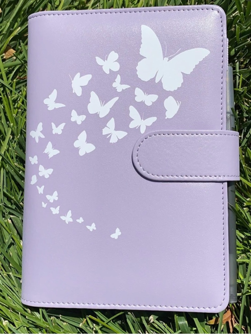 Lavender Butterfly Snap Journal